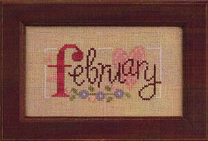 Lizzie Kate - Flip It Bits - A Bit of February - Cross Stitch Pattern