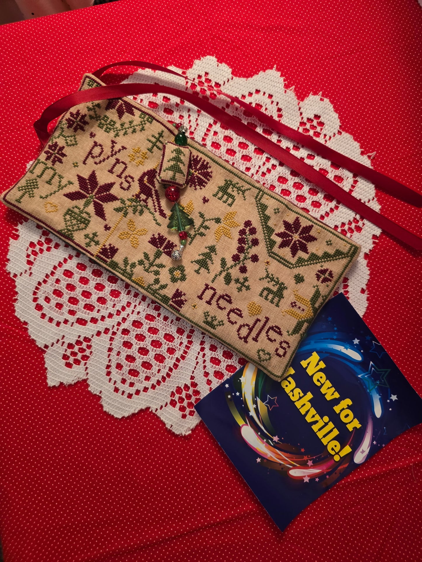 Praiseworthy Stitches - Christmas Quaker Thread Wallet Kit - Show Exclusive -  Cross Stitch Kit - Nashville Needlework Market 2026