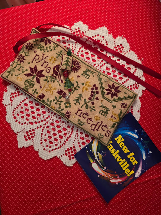 Praiseworthy Stitches - Christmas Quaker Thread Wallet Kit - Show Exclusive -  Cross Stitch Kit - Nashville Needlework Market 2026
