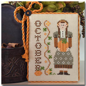 Little House Needleworks - Calendar Girl Series - October - Cross Stitch Pattern