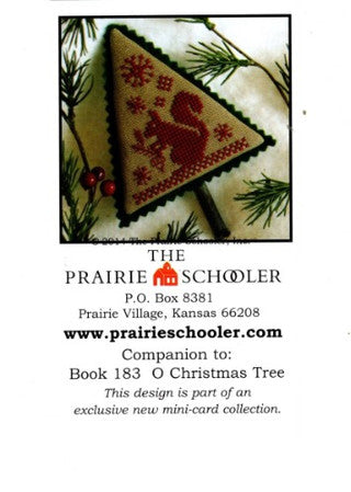 The Prairie Schooler - Mini Promo Card - O Christmas Tree - Cross Stitch Pattern