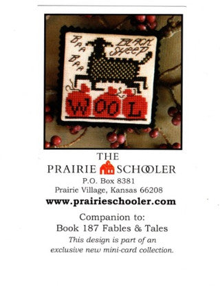 The Prairie Schooler - Mini Promo Card - Fables & Tales - Cross Stitch Pattern