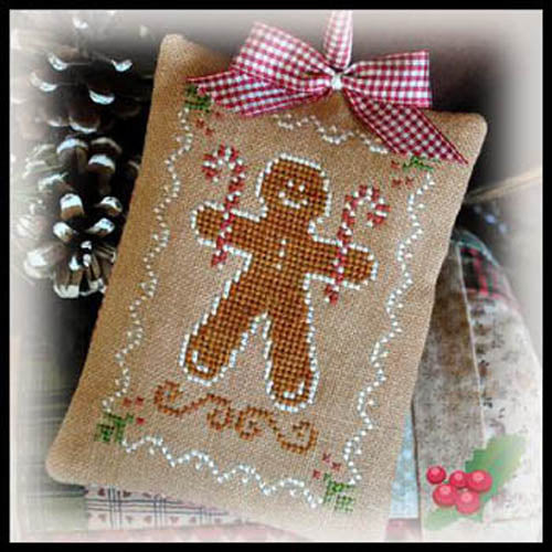 Little House Needleworks - Gingerbread Cookie - Ornament of the Month 2012 - No. 10 - Cross Stitch Pattern