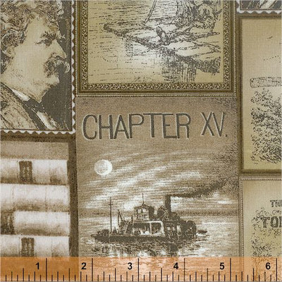 Windham Fabrics - The Mark Twain Museum - The Mark Twain Collection - Quilting Fabric - 5 3/8 Yards