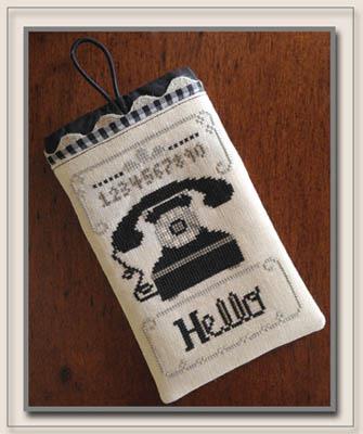 Little House Needleworks - Hello Phone Case - Cross Stitch Pattern