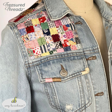 Treasured Threadz® - Postage Stamp Retro - Quilting Fabric - Quilt Block Panel
