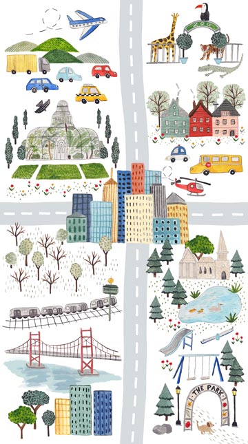 Figo Fabrics - Boccaccini Meadows - Mini Metropolis Collection - Quilting Fabric - Off the Bolt