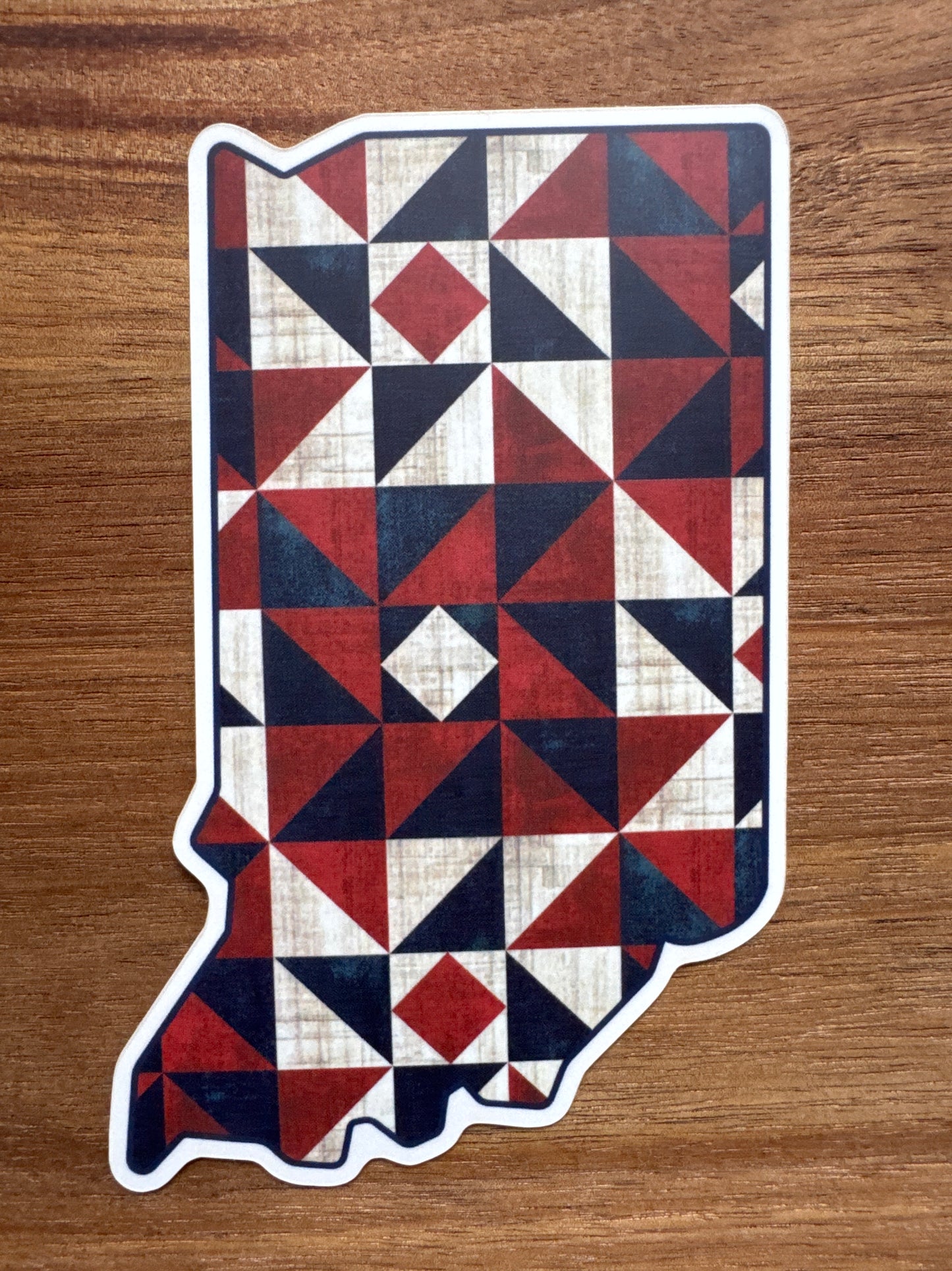 Quilters Haven Designs - Freedom State Quilt Sticker Indiana