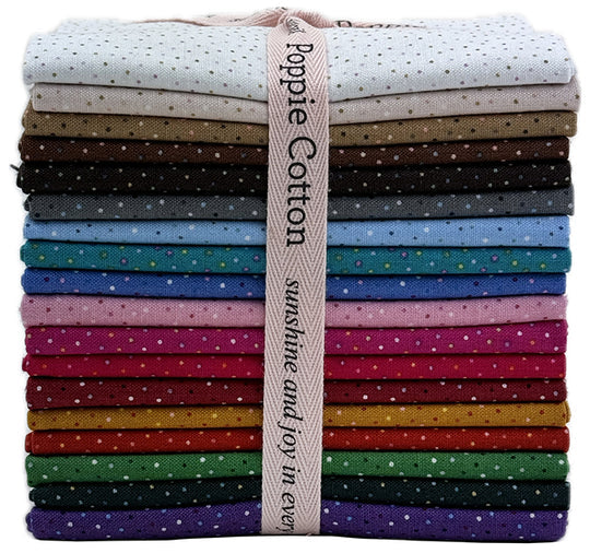 Poppie Cotton - Confetti Colors - Quilting Fabric - Fat Quarter Bundle