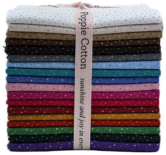 Poppie Cotton - Confetti Colors - Quilting Fabric - Fat Quarter Bundle