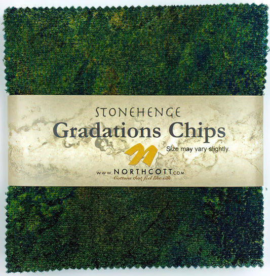 Northcott - Stonehenge Gradations Chips - Robin's Egg Chips - Quilting Fabric - Charm Pack