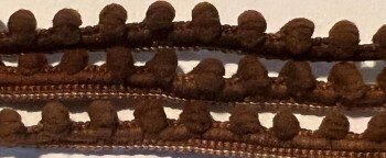 Mini Pom Pom  - 1 yard - Petrified Wood Bark