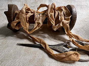 1/2" Crinkle Ribbon - 2 yards - Truffle Pig