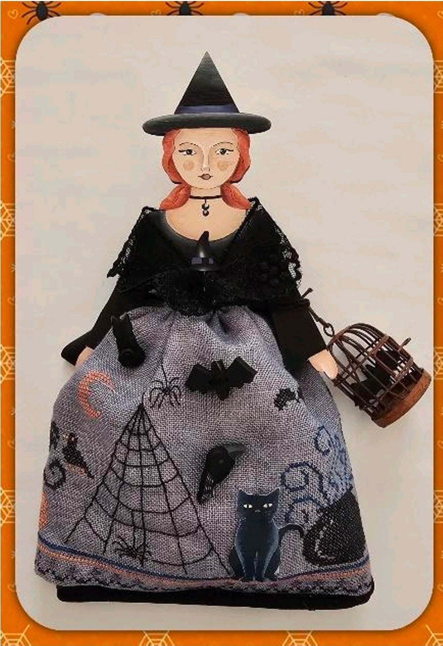 Giulia Punti Antichi - Ophelia, A Witch Pincushion Doll and Thread Keeper - Cross Stitch Kit - Nashville Needlework Market 2026