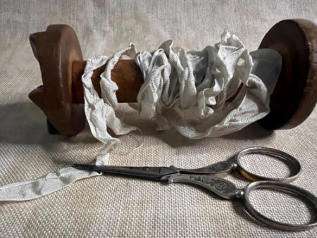 1/2" Crinkle Ribbon - 2 yards - Faint Blue China