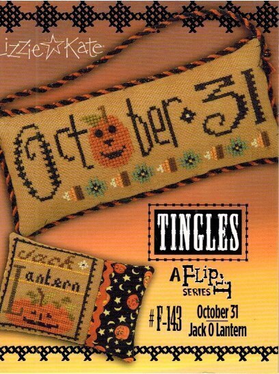 Lizzie Kate - Tingles - October 31 - Jack O Lantern - Cross Stitch Pattern