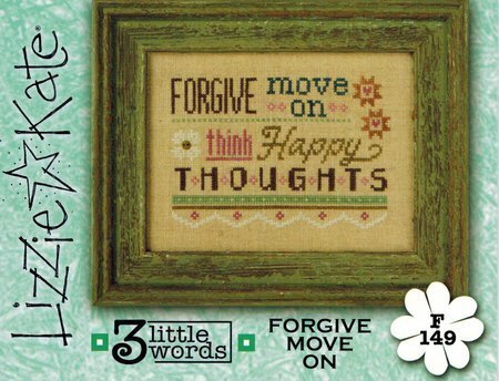 Lizzie Kate - 3 Little Words - Forgive Move On - Cross Stitch Pattern