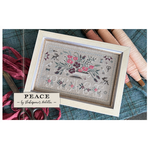 Shakespeares Peddler - PEACE - Cross Stitch Pattern with Limited Edition Thread Pack - Cross Stitch Pattern - Nashville Needlework Market 2026