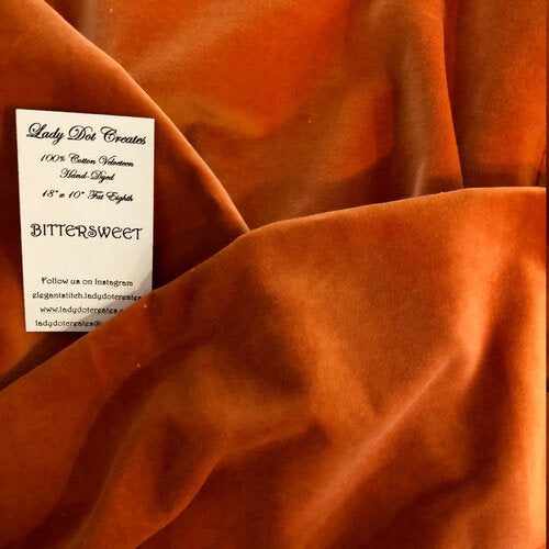 Lady Dot Creates - Bittersweet - Hand-Dyed Cotton Velveteen - Nashville Needlework Market 2026