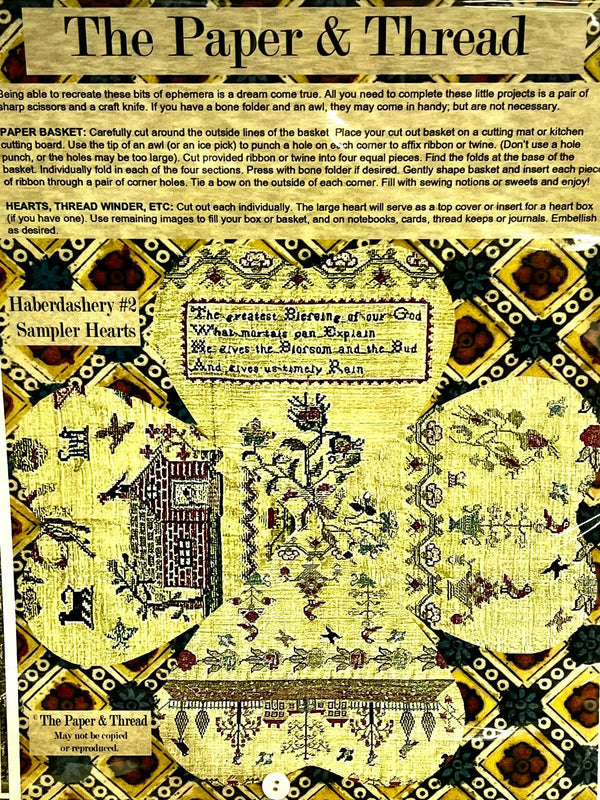 NeedleWorkPress - Haberdashery #2 Sampler Hearts - The Paper & Thread