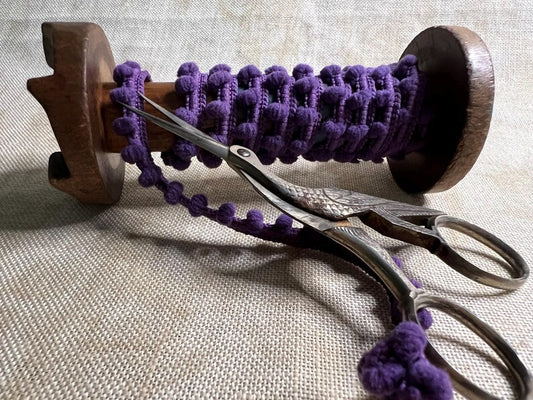 Mini Pom Pom - 1 yard - Vam-Purple
