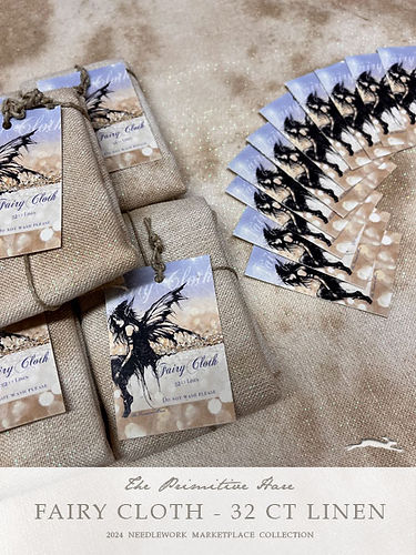 The Primitive Hare - Fairy Cloth - 32 CT Linen - Cross Stitch Cloth