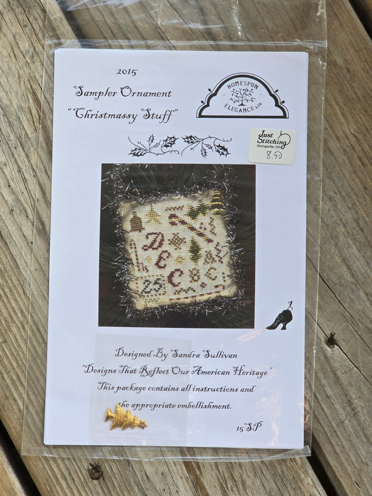 Homespun Elegance - 2015 Sampler Ornament - Christmassy Stuff - Cross Stitch Pattern