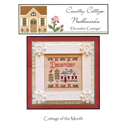 Country Cottage Needleworks - Cottage of the Month - December Cottage - Cross Stitch Pattern
