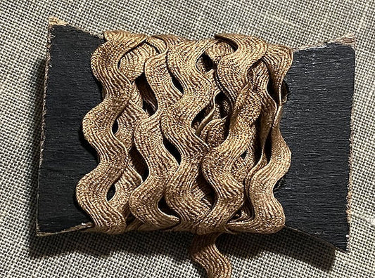 Cotton 1/2" Rick Rack - 3 yards - Truffle Pig
