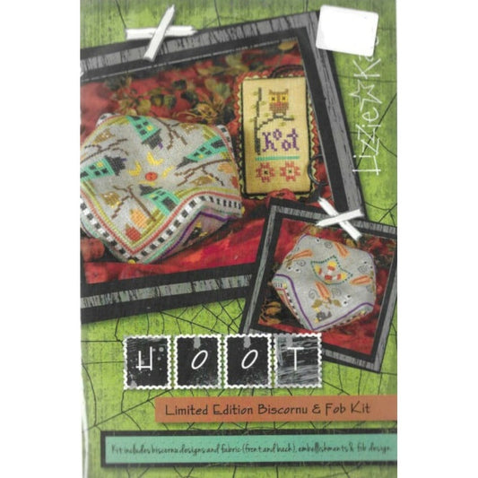 Lizzie Kate - Hoot - Limited Edition Biscornu & Fob Kit - Cross Stitch Kit
