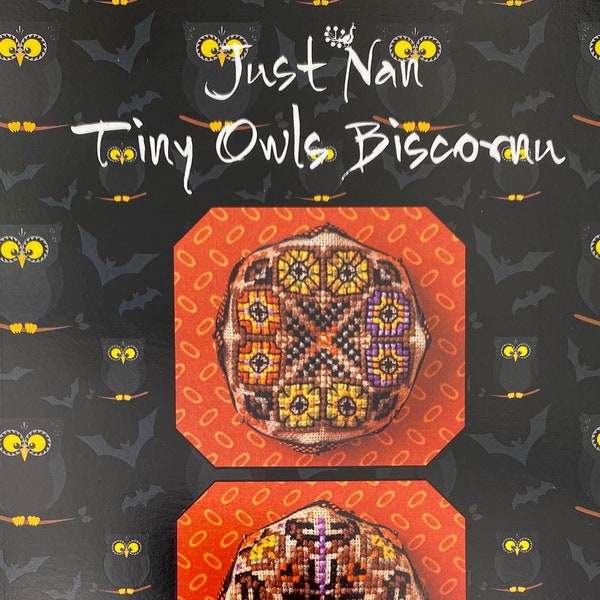 Just Nan - Tiny Owls Biscornu - Cross Stitch Pattern