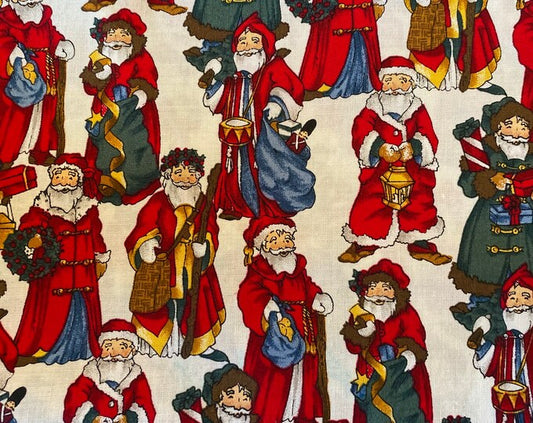 Alexander Henry Fabrics - Old World Santa - Quilting Fabric - 4 Yards