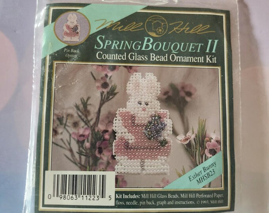 Mill Hill - Spring Bouquet II Counted Glass Bead Ornament Kit - Esther Bunny MHSB23