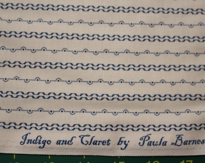 Marcus Fabrics - Paula Barnes - Indigo and Claret - Quilting Fabric - 3/4 Yard