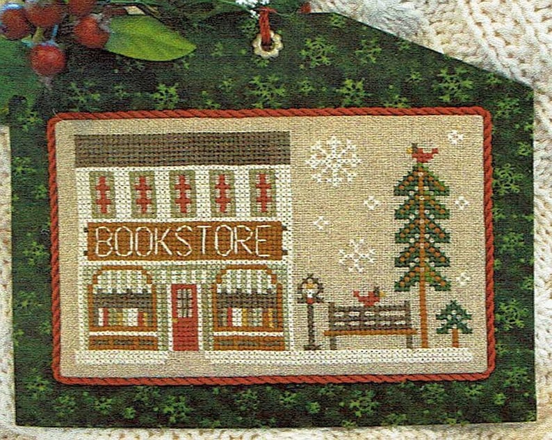 Little House Needleworks - Hometown Holiday - The Bookstore - Cross Stitch Pattern