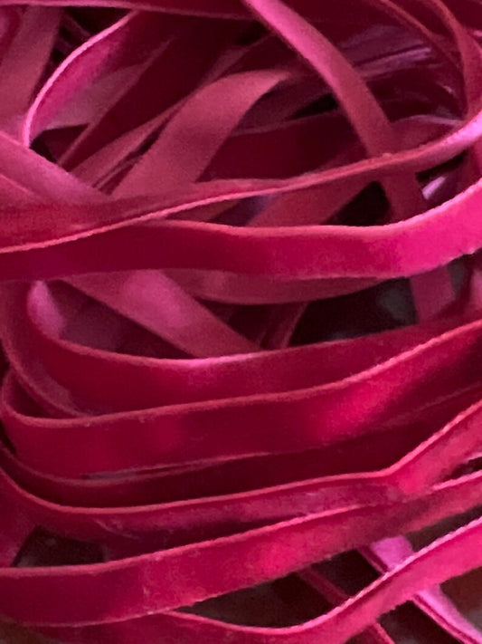 1/4" Velvet Ribbon - 3 yards - Hot Santa