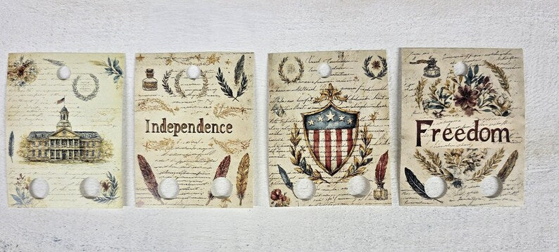 The Cottage Cat Designs - Cartoon George Patriotic Floss Drops - Nashville Needlework Market 2026