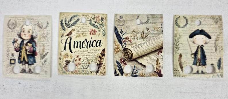 The Cottage Cat Designs - Cartoon George Patriotic Floss Drops - Nashville Needlework Market 2026