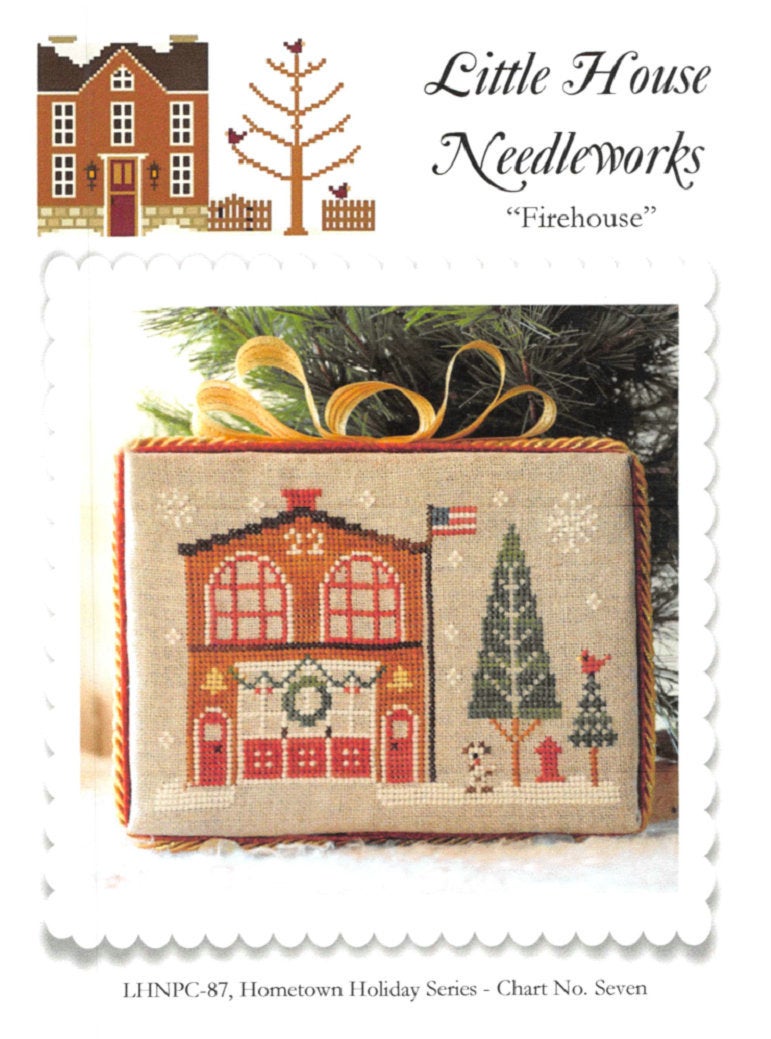 Little House Needleworks - Hometown Holiday Series - Firehouse - Cross Stitch Pattern