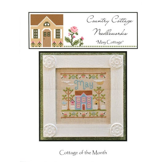 Country Cottage Needleworks - Cottage of the Month - May Cottage - Cross Stitch Pattern