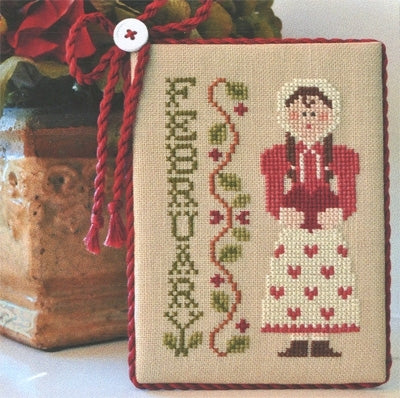 Little House Needleworks - Calendar Girl Series - February - Cross Stitch Pattern