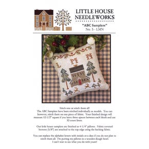 Little House Needleworks - ABC Samplers - No. 5 - LMN - Cross Stitch Pattern