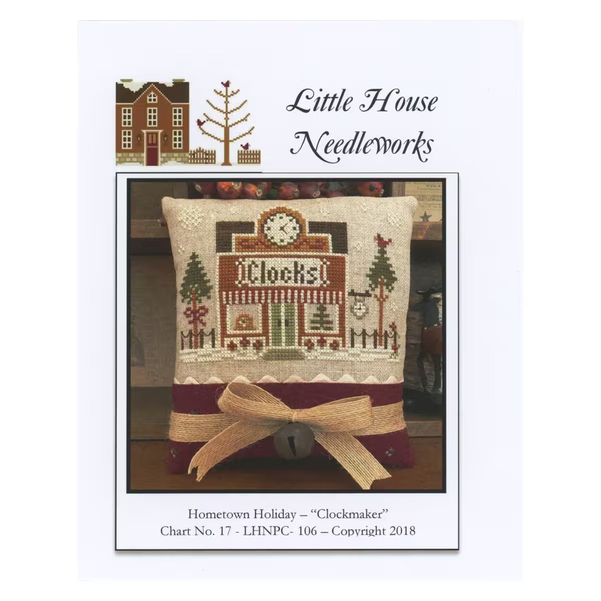 Little House Needleworks - Hometown Holiday - Clockmaker - Cross Stitch Pattern