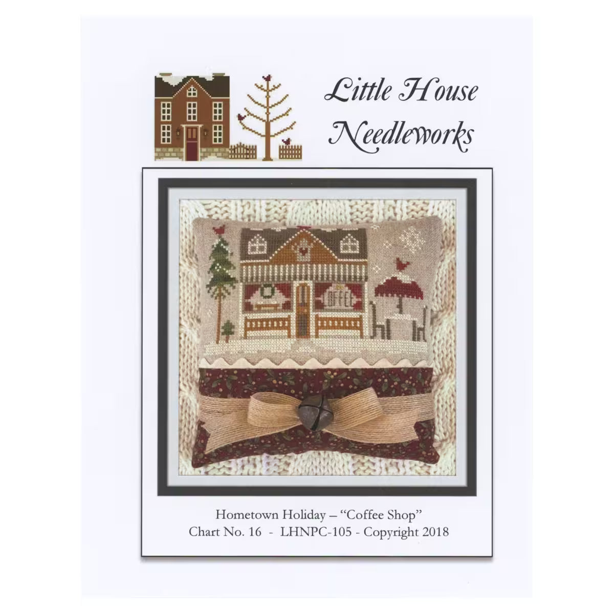 Little House Needleworks - Hometown Holiday - Coffee Shop - Cross Stitch Pattern