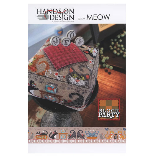 Hands on Designs - Block Party - Meow - Cross Stitch Pattern