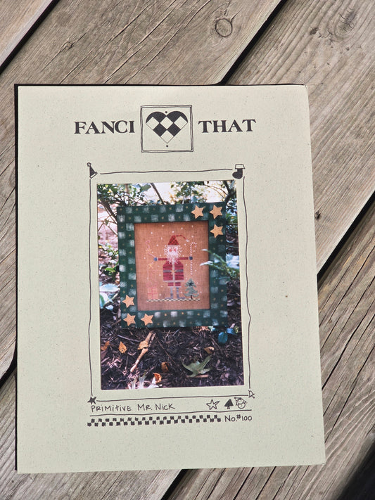 Fanci That - Primitive Mr. Nick - Cross Stitch Pattern