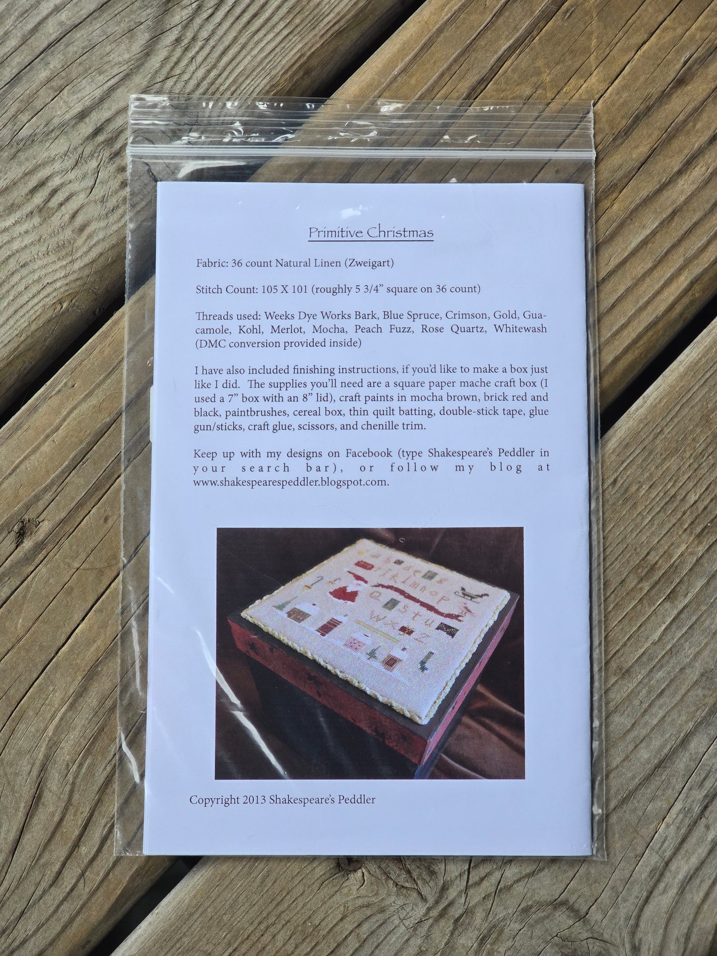 Shakespeare's Peddler - Primitive Christmas - Cross Stitch Pattern