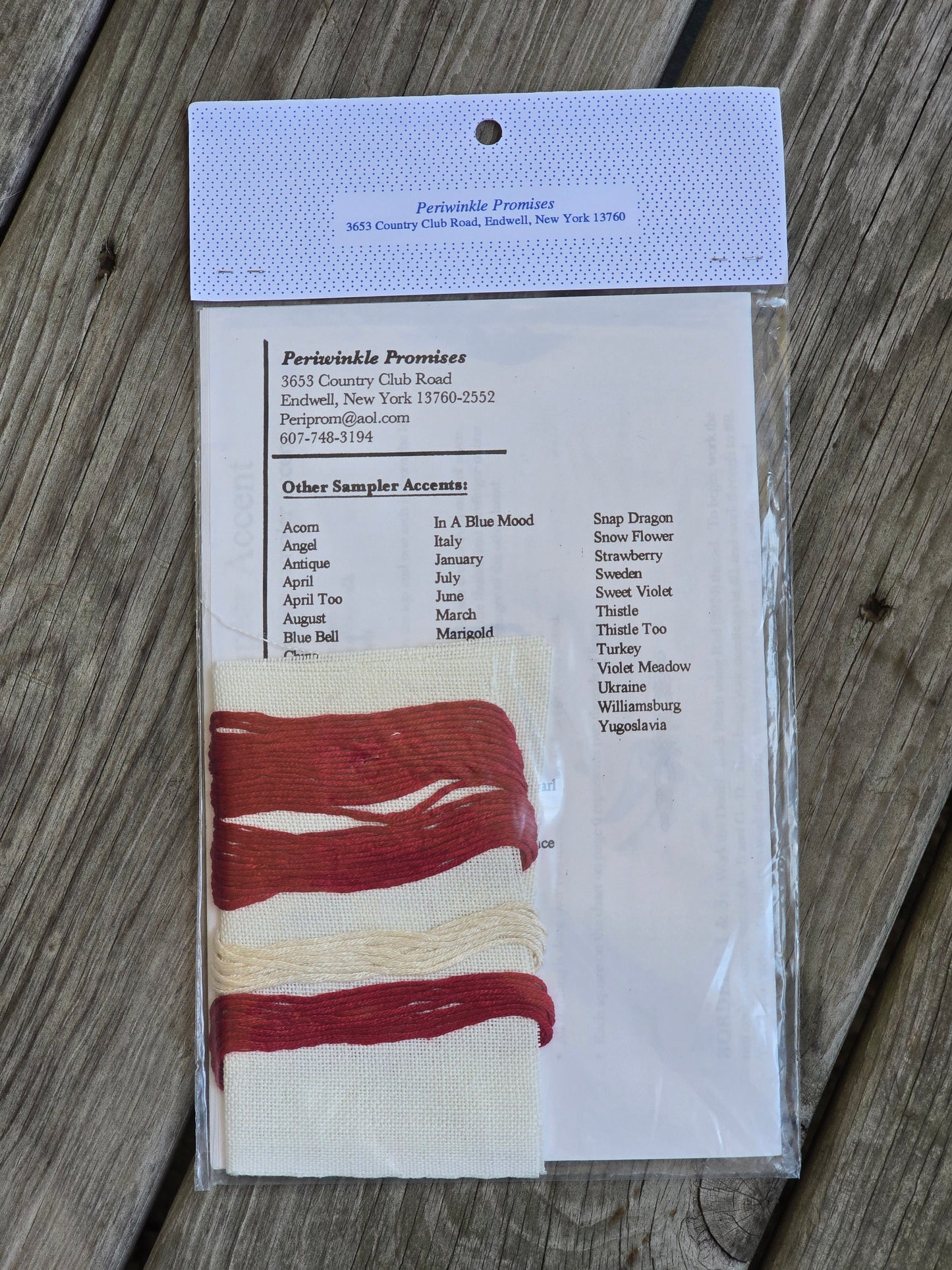 Periwinkle Promises - Czechoslovakia Sampler Accent - Sampler Accents - Cross Stitch Kit