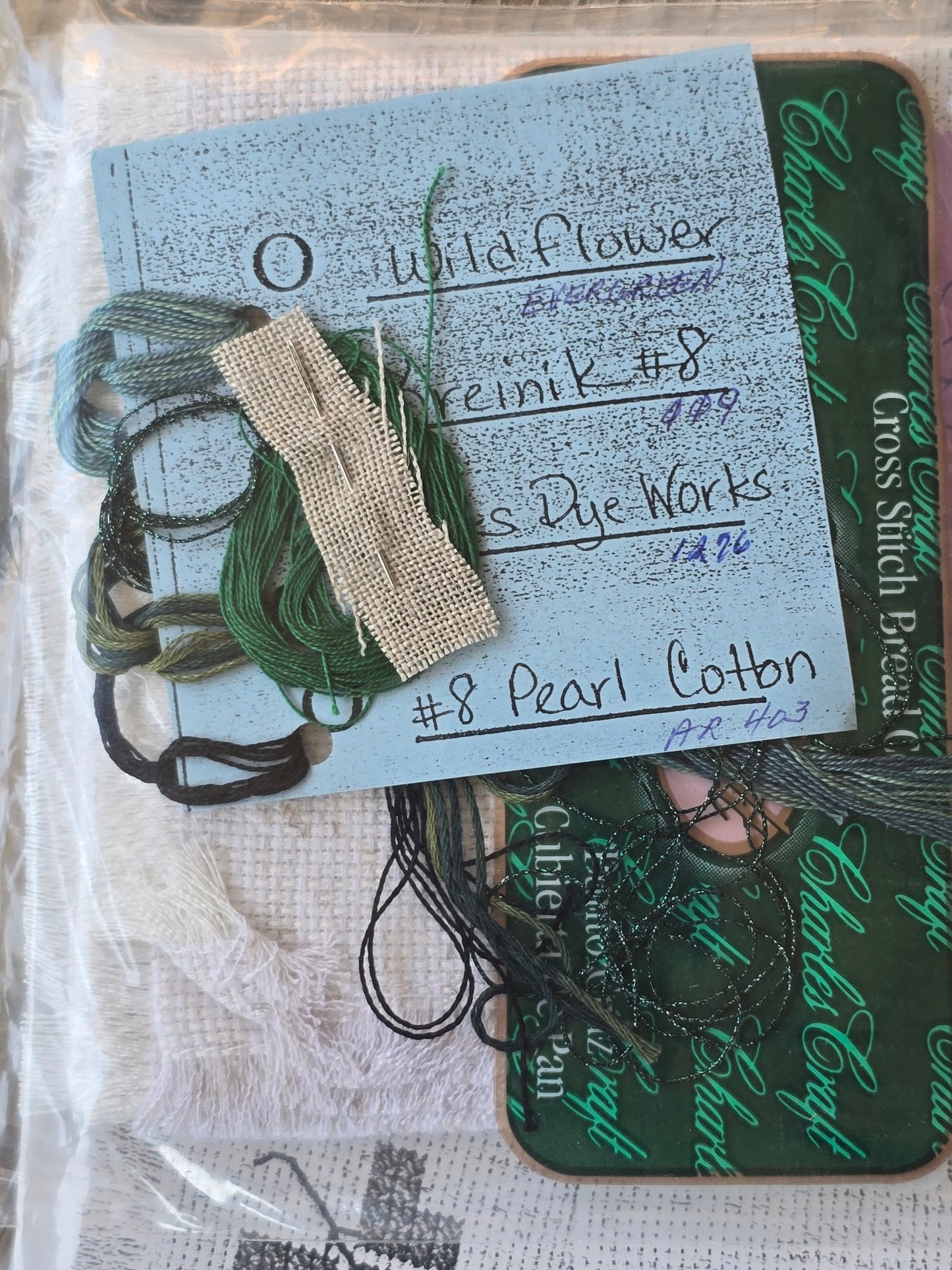 Sekas & Co - Watercolour Shamrocks - Cross Stitch Kit