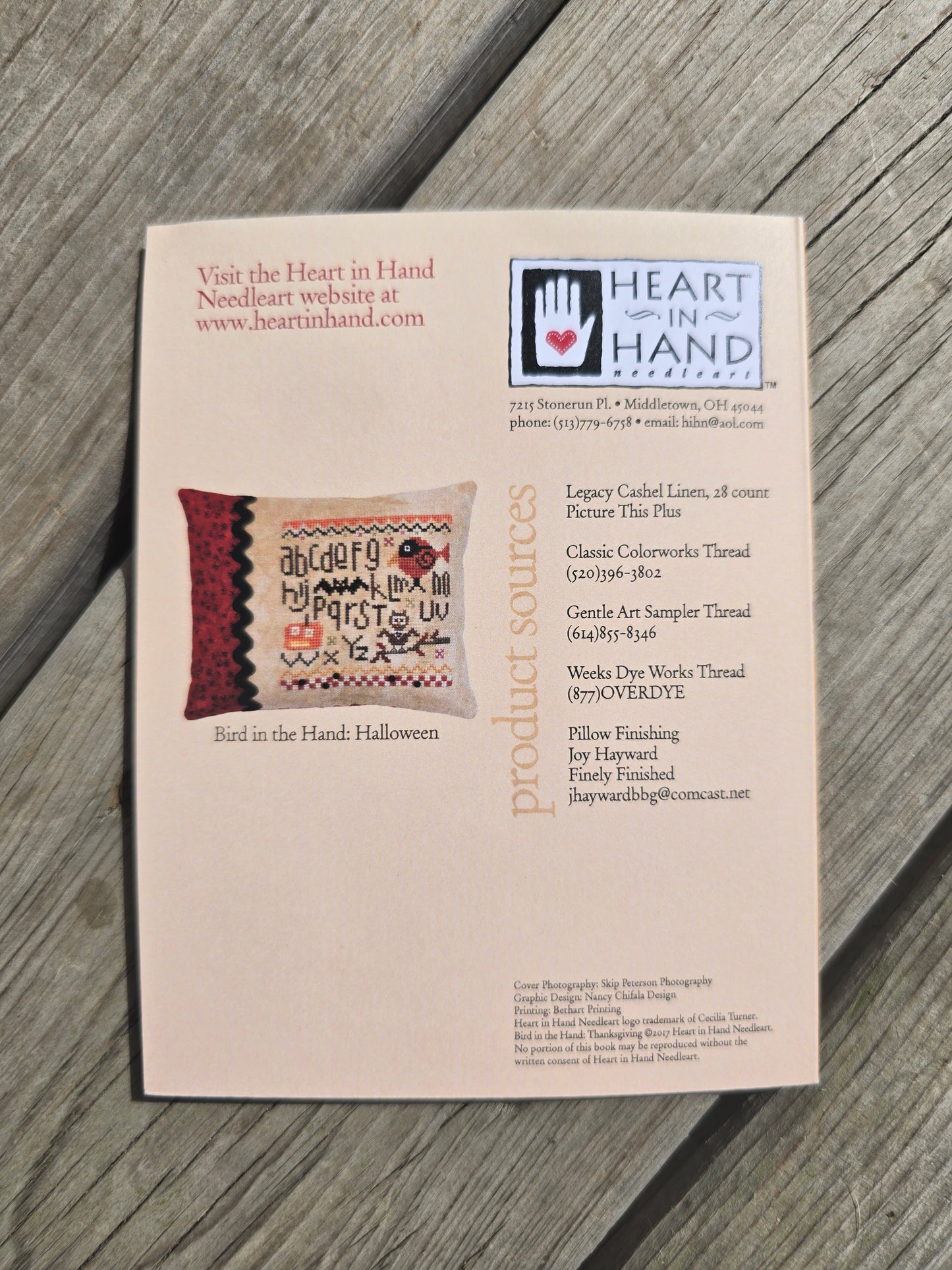 Heart in Hand - Bird in Hand: Thanksgiving - Cross Stitch Pattern